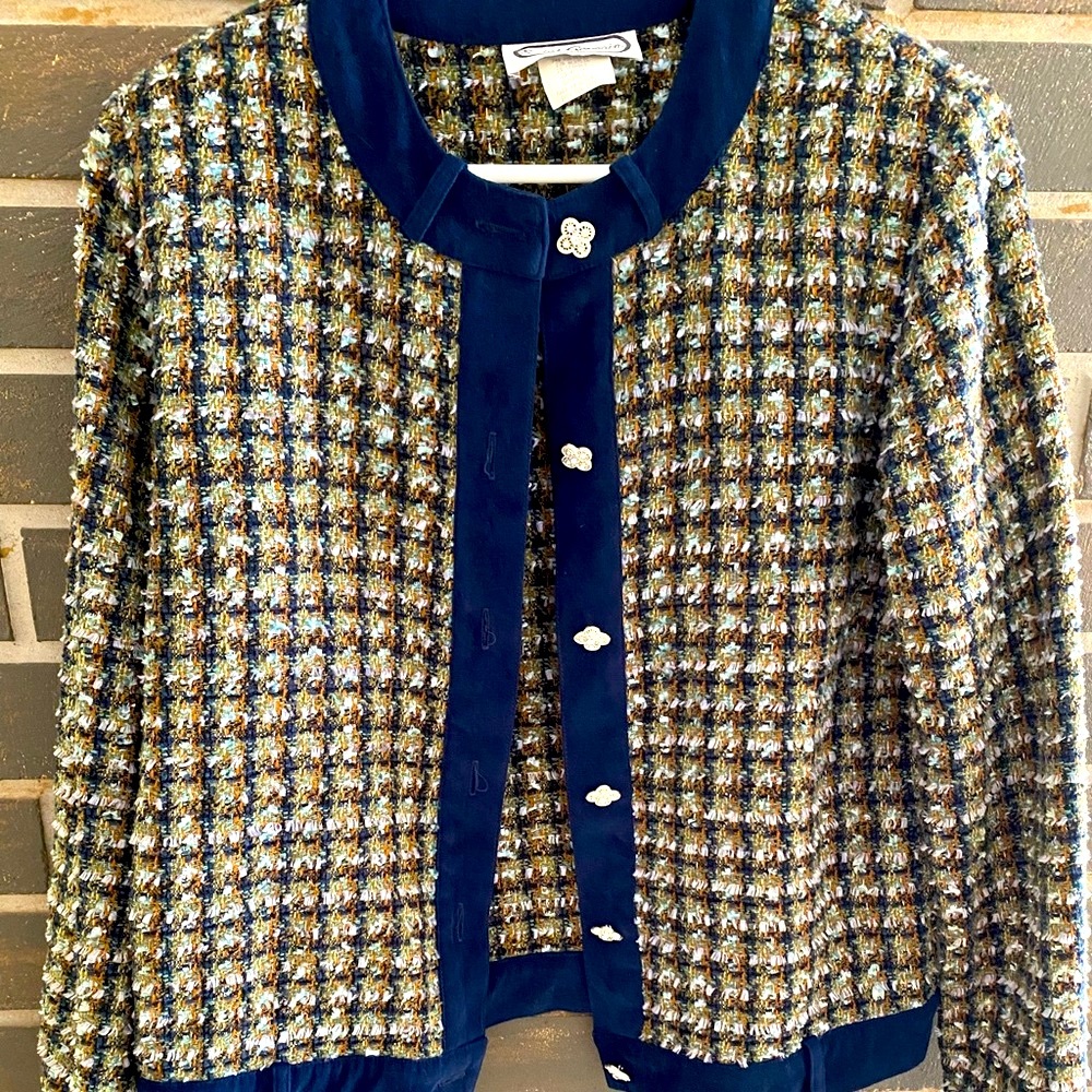 Vintage Saint Germain tweed jacket size small -